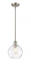  516-1S-SN-G1215-8 - Athens Water Glass - 1 Light - 8 inch - Brushed Satin Nickel - Mini Pendant