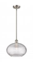  516-1S-SN-G555-12CL - Ithaca - 1 Light - 12 inch - Brushed Satin Nickel - Mini Pendant