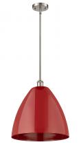 Innovations Lighting 516-1S-SN-MBD-16-RD - Plymouth - 1 Light - 16 inch - Brushed Satin Nickel - Pendant