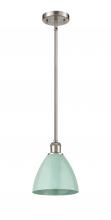  516-1S-SN-MBD-75-SF - Plymouth - 1 Light - 8 inch - Brushed Satin Nickel - Pendant
