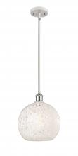  516-1S-WPC-G1216-10WM - White Mouchette - 1 Light - 10 inch - White Polished Chrome - Mini Pendant