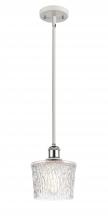  516-1S-WPC-G402 - Niagara - 1 Light - 7 inch - White Polished Chrome - Mini Pendant