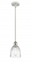  516-1S-WPC-G442 - Brookfield - 1 Light - 6 inch - White Polished Chrome - Mini Pendant