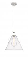  516-1S-WPC-GBC-122 - Berkshire - 1 Light - 12 inch - White Polished Chrome - Mini Pendant