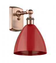 516-1W-AC-MBD-75-RD - Plymouth - 1 Light - 8 inch - Antique Copper - Sconce