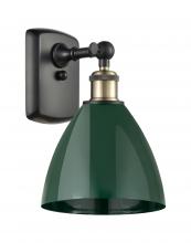 Innovations Lighting 516-1W-BAB-MBD-75-GR - Plymouth - 1 Light - 8 inch - Black Antique Brass - Sconce