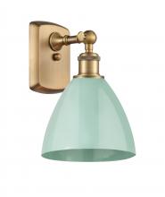 Innovations Lighting 516-1W-BB-MBD-75-SF - Plymouth - 1 Light - 8 inch - Brushed Brass - Sconce