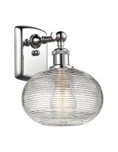  516-1W-PC-G555-8CL - Ithaca - 1 Light - 8 inch - Polished Chrome - Sconce