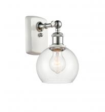  516-1W-WPC-G122-6 - Athens - 1 Light - 6 inch - White Polished Chrome - Sconce