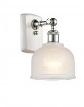  516-1W-WPC-G411 - Dayton - 1 Light - 6 inch - White Polished Chrome - Sconce