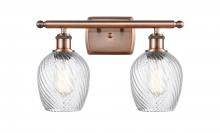  516-2W-AC-G292 - Salina - 2 Light - 16 inch - Antique Copper - Bath Vanity Light