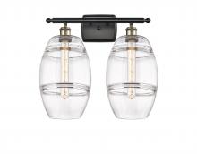  516-2W-BAB-G557-8CL - Vaz - 2 Light - 18 inch - Black Antique Brass - Bath Vanity Light