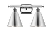  516-2W-PC-MBC-8-PC - Berkshire - 2 Light - 18 inch - Polished Chrome - Bath Vanity Light