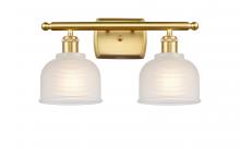  516-2W-SG-G411 - Dayton - 2 Light - 16 inch - Satin Gold - Bath Vanity Light