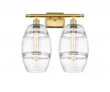  516-2W-SG-G557-8CL - Vaz - 2 Light - 18 inch - Satin Gold - Bath Vanity Light