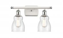  516-2W-WPC-G394 - Ellery - 2 Light - 15 inch - White Polished Chrome - Bath Vanity Light