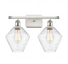  516-2W-WPC-G654-8 - Cindyrella - 2 Light - 18 inch - White Polished Chrome - Bath Vanity Light