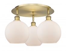  516-3C-BB-G121-8 - Athens - 3 Light - 20 inch - Brushed Brass - Flush Mount