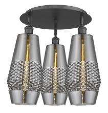 Innovations Lighting 516-3C-BK-G683-7 - Windham - 3 Light - 19 inch - Matte Black - Flush Mount
