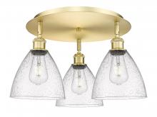  516-3C-SG-GBD-754 - Bristol - 3 Light - 19 inch - Satin Gold - Flush Mount