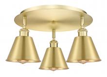  516-3C-SG-M8-SG - Ballston - 3 Light - 18 inch - Satin Gold - Flush Mount