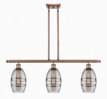  516-3I-AC-G557-6SM - Vaz - 3 Light - 36 inch - Antique Copper - Cord hung - Island Light