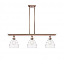  516-3I-AC-GBD-752 - Bristol - 3 Light - 36 inch - Antique Copper - Cord hung - Island Light