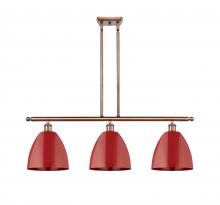  516-3I-AC-MBD-9-RD - Plymouth - 3 Light - 36 inch - Antique Copper - Cord hung - Island Light