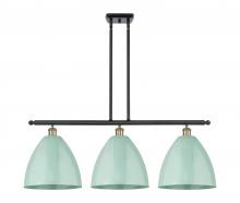  516-3I-BAB-MBD-12-SF - Plymouth - 3 Light - 39 inch - Black Antique Brass - Cord hung - Island Light