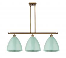  516-3I-BB-MBD-12-SF - Plymouth - 3 Light - 39 inch - Brushed Brass - Cord hung - Island Light