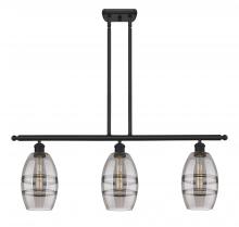  516-3I-BK-G557-6SM - Vaz - 3 Light - 36 inch - Matte Black - Cord hung - Island Light