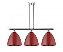  516-3I-PC-MBD-12-RD - Plymouth - 3 Light - 39 inch - Polished Chrome - Cord hung - Island Light