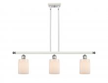  516-3I-WPC-G341 - Hadley - 3 Light - 36 inch - White Polished Chrome - Cord hung - Island Light