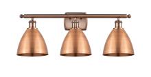  516-3W-AC-MBD-75-AC - Bristol - 3 Light - 28 inch - Antique Copper - Bath Vanity Light