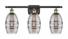  516-3W-BAB-G557-6SM - Vaz - 3 Light - 26 inch - Black Antique Brass - Bath Vanity Light