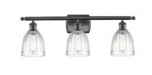  516-3W-BK-G442 - Brookfield - 3 Light - 26 inch - Matte Black - Bath Vanity Light