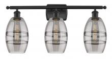  516-3W-BK-G557-6SM - Vaz - 3 Light - 26 inch - Matte Black - Bath Vanity Light