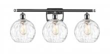 Innovations Lighting 516-3W-PC-G1215-8 - Athens Water Glass - 3 Light - 28 inch - Polished Chrome - Bath Vanity Light