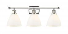  516-3W-PN-GBD-751 - Bristol - 3 Light - 28 inch - Polished Nickel - Bath Vanity Light