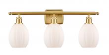  516-3W-SG-G81 - Eaton - 3 Light - 26 inch - Satin Gold - Bath Vanity Light