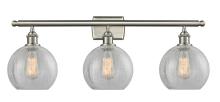  516-3W-SN-G125-8 - Athens - 3 Light - 28 inch - Brushed Satin Nickel - Bath Vanity Light