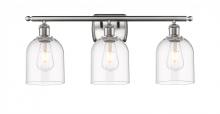  516-3W-SN-G558-6CL - Bella - 3 Light - 26 inch - Brushed Satin Nickel - Bath Vanity Light