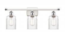  516-3W-WPC-G342 - Hadley - 3 Light - 25 inch - White Polished Chrome - Bath Vanity Light