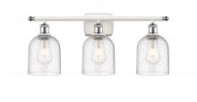  516-3W-WPC-G558-6SDY - Bella - 3 Light - 26 inch - White Polished Chrome - Bath Vanity Light