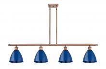 Innovations Lighting 516-4I-AC-MBD-75-BL - Plymouth - 4 Light - 48 inch - Antique Copper - Cord hung - Island Light