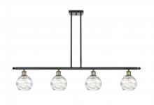  516-4I-BAB-G1213-6 - Athens Deco Swirl - 4 Light - 48 inch - Black Antique Brass - Cord hung - Island Light