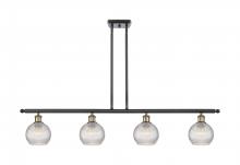  516-4I-BAB-G122C-6CL - Athens - 4 Light - 48 inch - Black Antique Brass - Cord hung - Island Light