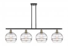  516-4I-BAB-G556-10CL - Rochester - 4 Light - 48 inch - Black Antique Brass - Cord hung - Island Light