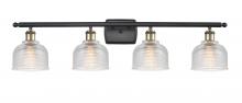  516-4W-BAB-G412 - Dayton - 4 Light - 36 inch - Black Antique Brass - Bath Vanity Light