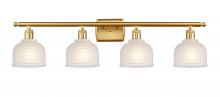  516-4W-SG-G411 - Dayton - 4 Light - 36 inch - Satin Gold - Bath Vanity Light